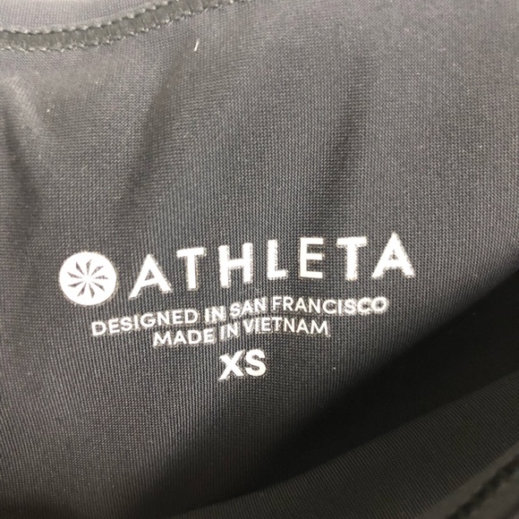 Athleta XS cropped stellar pant zipper pockets black 0797 - Picture 6 of 12